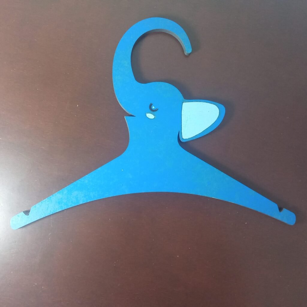 Cabide Elefante Azul - Trompa Gancho 100% MDF