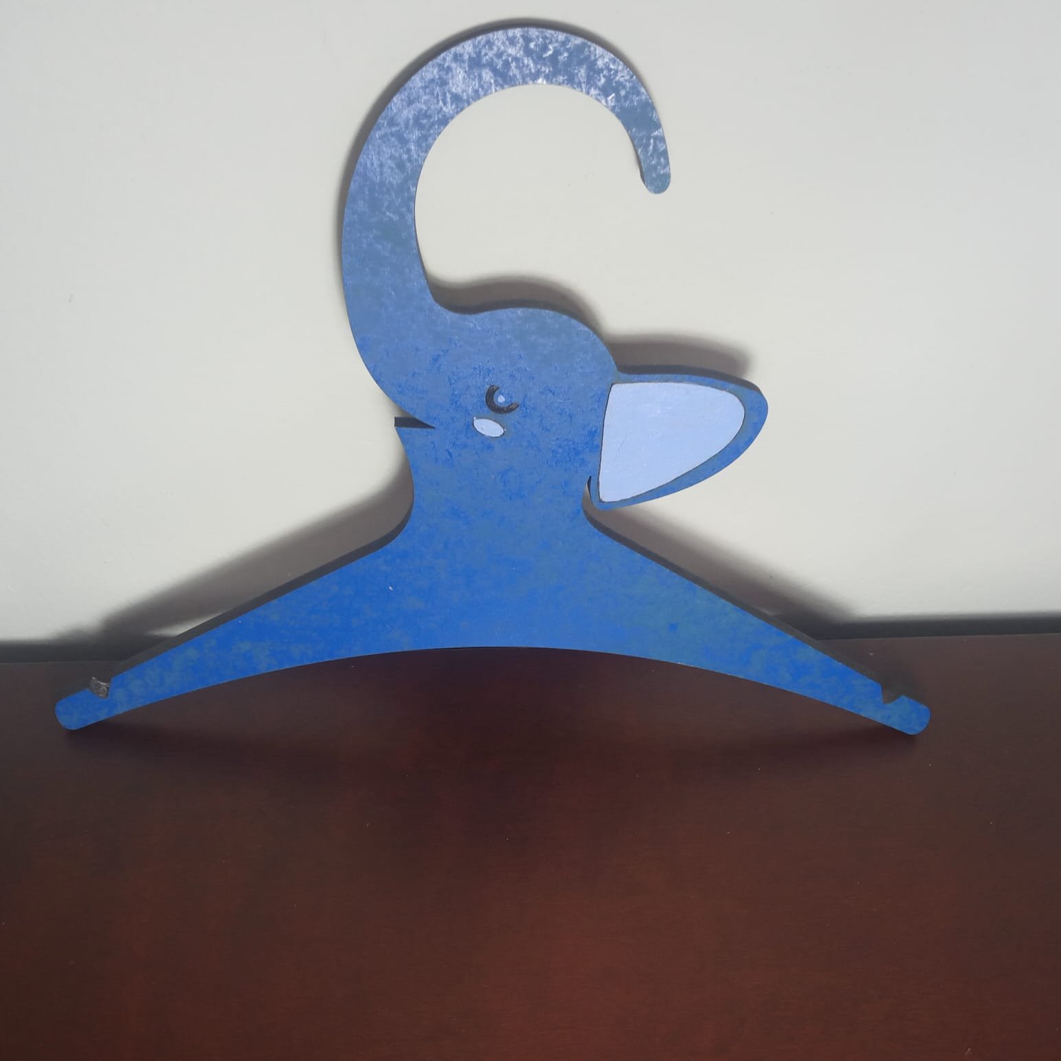 Cabide Elefante Azul - Trompa Gancho 100% MDF