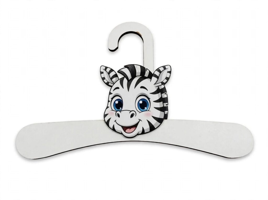 Cabide Zebra Listrada - Preto e Branco Moderno